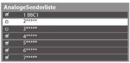 PANASONIC Viera TX-L37EF32 - Sie können unerwünschte analoge Sender überspringen und analoge Sender bearbeiten [Senderliste] - 1