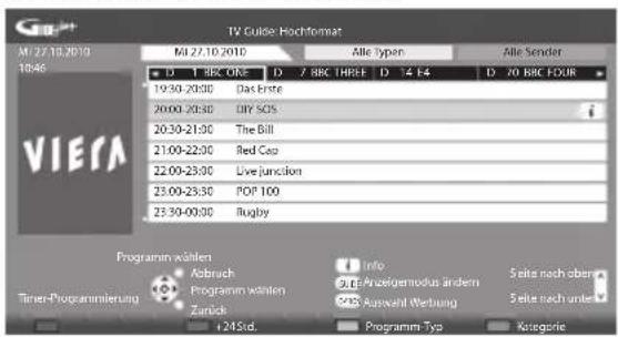 PANASONIC Viera TX-L37EF32 - Rufen Sie den Programmassistenten auf. - 2