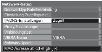PANASONIC Viera TX-L32GT24 - Netzwerkeinstellungen für die LAN-Kabelverbindung - 3