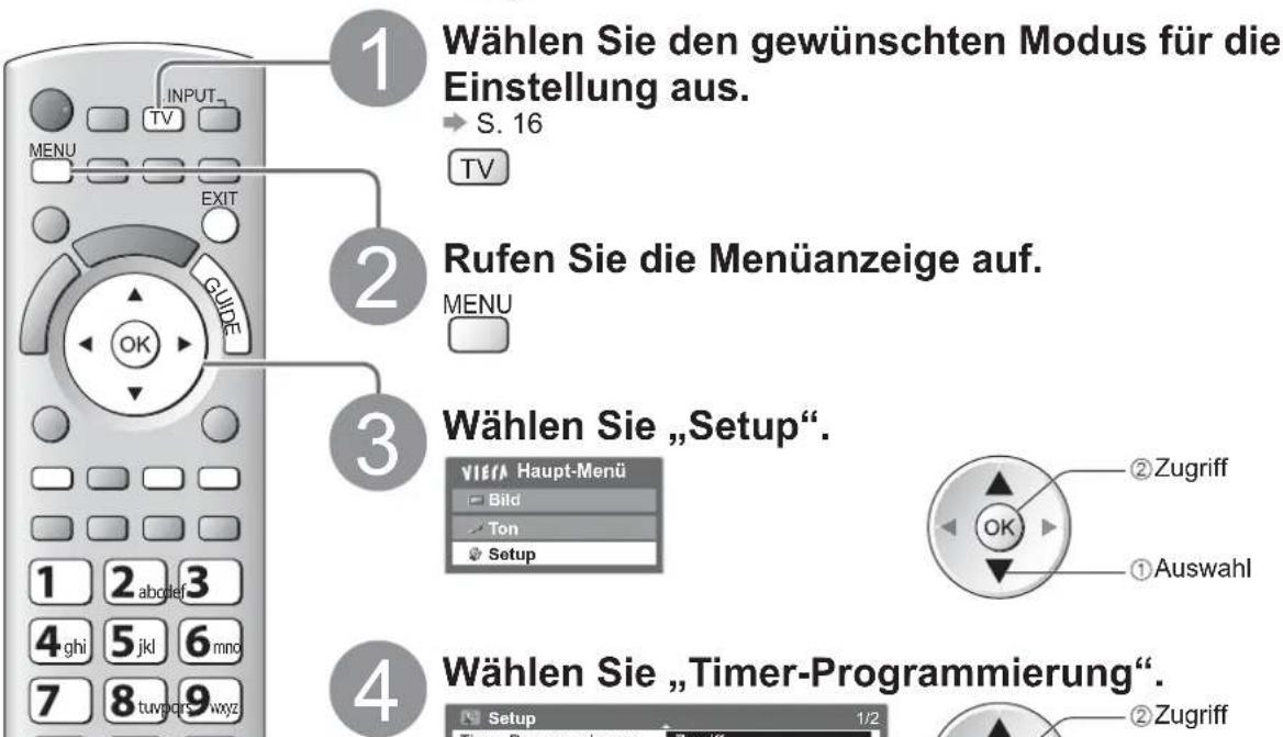 PANASONIC Viera TX-L32GT24 - Timer-Programmierung über das Menü - 1