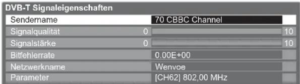 PANASONIC Viera TX-L32GT24 - DVB-Signal überprüfen Signaleigenschaften - 3