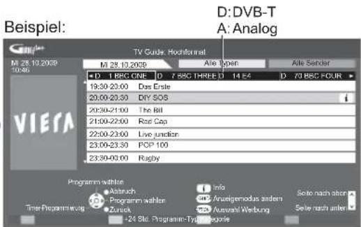 PANASONIC Viera TX-L32GT24 - Rufen Sie den Programmassistenten auf. - 3