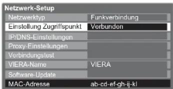 PANASONIC Viera TX-L32GT24 - Netzwerkeinstellungen für die Wireless-LAN-Verbindung - 7