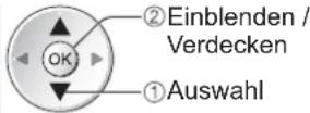PANASONIC Viera TX-L32GT24 - Auswahl eines Senders und Einblenden / Verdecken - 2