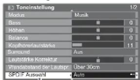 PANASONIC Viera TX-L32GT24 - Toneinstellungen (für Videoinhalte) - 8