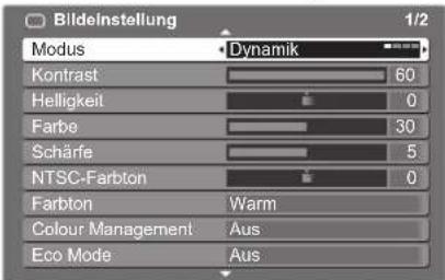 PANASONIC Viera TX-L32GS11 - Wählen Sie den gewünschten Eintrag. - 1