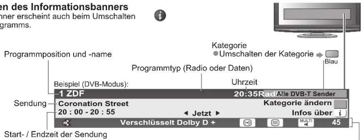 PANASONIC Viera TX-L32GS11 - Anzeigen des Informationsbanners - 2