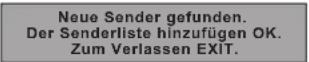 PANASONIC Viera TX-L32GS11 - Benachrichtigung anzeigen Neue Sender melden - 1