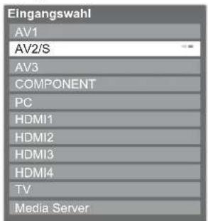 PANASONIC Viera TX-L32GF22 - Wählen Sie den Eingang, an den das Zusatzgerät angeschlossen ist. - 1