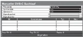 PANASONIC Viera TX-L32GF22 - Manuelles Einstellen des DVB-Programms Manueller Suchlauf - 6