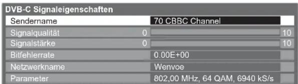 PANASONIC Viera TX-L32GF22 - DVB-Signal überprüfen Signaleigenschaften - 2