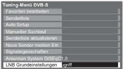 PANASONIC Viera TX-L32GF22 - ② Wählen Sie „LNB Grundeinstellungen“ - 1