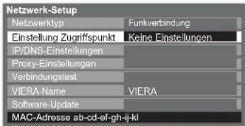 PANASONIC Viera TX-L32GF22 - Netzwerkeinstellungen für die Wireless-LAN-Verbindung - 3