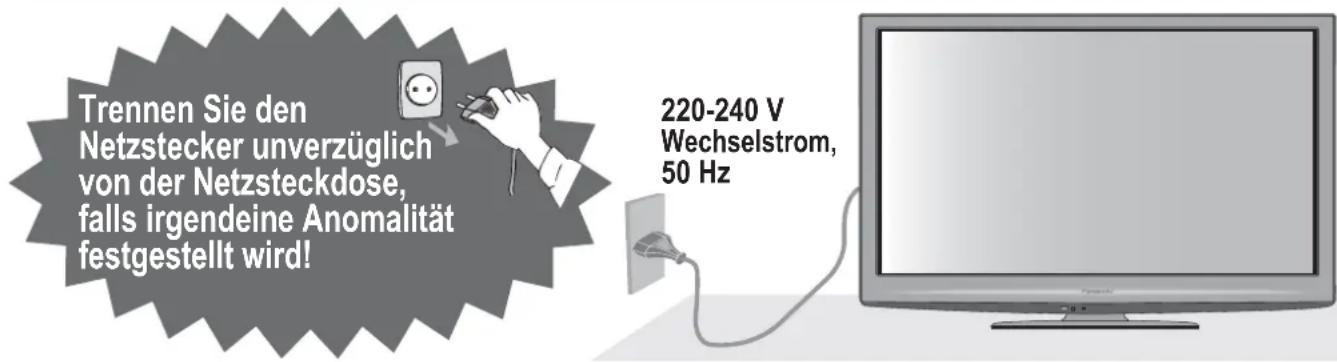 PANASONIC Viera TX-L32GF22 - Handhabung von Netzstecker und Netzkabel - 1