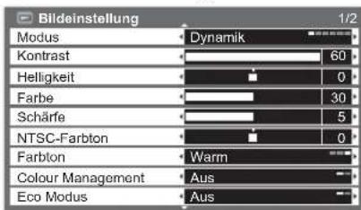 PANASONIC Viera TX-L32GF22 - Nehmen Sie gewünschte Einstellung oder Auswahl vor. - 1