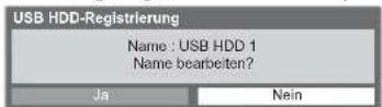 PANASONIC Viera TX-L32GF22 - Bestätigung des USB-Festplattennamens - 1