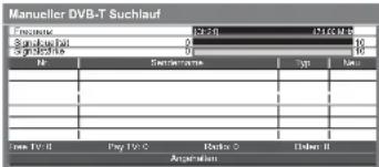 PANASONIC Viera TX-L32GF22 - Manuelles Einstellen des DVB-Programms Manueller Suchlauf - 10
