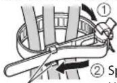 PANASONIC Viera TX-L32EW30S - ■Wie man die Klemmvorrichtung verwendet, die das Netzkabel bündelt - 3