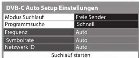 PANASONIC Viera TX-L32EW30S - Nehmen Sie die gewünschten Einstellungen für die Auto Setup Einrichtung vor. - 1