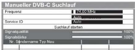 PANASONIC Viera TX-L32ETW5W - Eingabe der Frequenz 2 Wählen Sie [Suchlauf starten] - 1