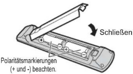 PANASONIC Viera TX-L32ETW5W - Einlegen/Entfernen der Batterien der Fernbedienung - 2
