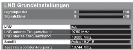 PANASONIC Viera TX-L32ETW5W - Stellen Sie [LNB] und [Satellit] ein - 1