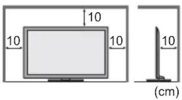 PANASONIC Viera TX-L32ETW5W - Die Belüftungsschlitze an der Rückwand nicht blockieren - 1