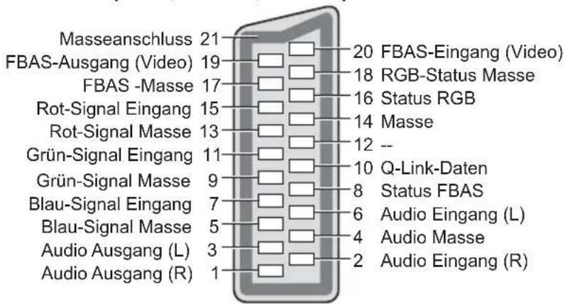 PANASONIC Viera TX-L32ETW5W - AV1 SCART-Anschluss (RGB, VIDEO, Q-Link) - 1