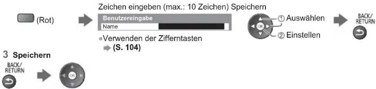 PANASONIC Viera TX-L32ETW5W - Während sich der Cursor im Favoritenfeld befindet, können Sie es editieren - 2