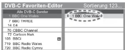 PANASONIC Viera TX-L32ETW5W - Fügen Sie ihn der Favoritenliste hinzu Beispiel: DVB-C - 1