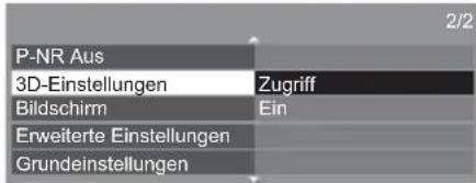 PANASONIC Viera TX-L32ETW5W - Wählen Sie [3D-Einstellungen] - 1