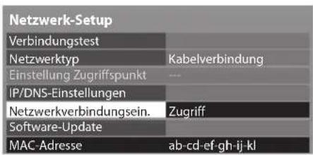 PANASONIC Viera TX-L32DT30Y - Auswahl [Netzwerkverbindungseinstellungen] - 1