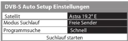 PANASONIC Viera TX-L32DT30Y - Stellen Sie den gewünschten Satelliten, Suchlaufmodus und Programmsuch-Modus ein. - 1