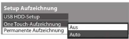 PANASONIC Viera TX-L32DT30Y - Anhalten von „Permanente Aufzeichnung“ - 1