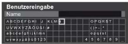 PANASONIC Viera TX-55CXW704 - ■ Eingeben von Zeichen über die eingeblendete Tastatur - 1