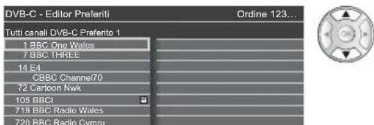 PANASONIC Viera TX-55CXW704 - Selezionare una lista dei canali Canale criptato) Esempio: DVB-C - 1