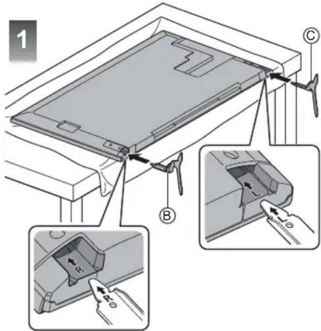 PANASONIC Viera TX-55CXW704 - ■ Montaggio del piedistallo - 1