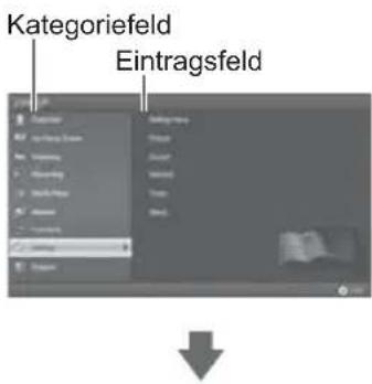 PANASONIC Viera TX-55CXW704 - Wählen Sie die Kategorie und den Eintrag aus - 1