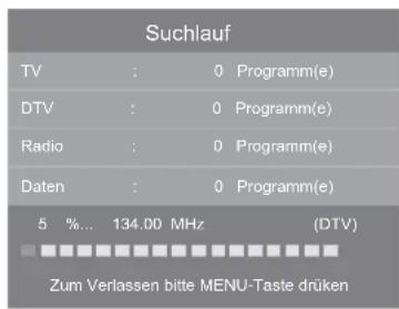 ORION CLB22B161S - OK drücken. Die Sendersuche startet. - 3