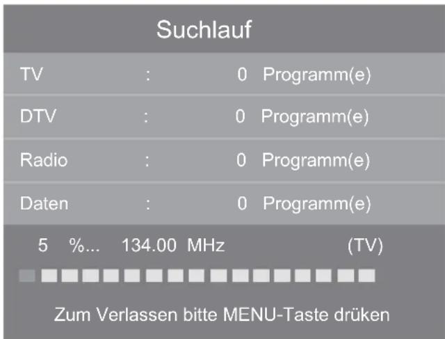 ORION CLB22B161S - ok drücken. Die Sendersuche startet. - 1