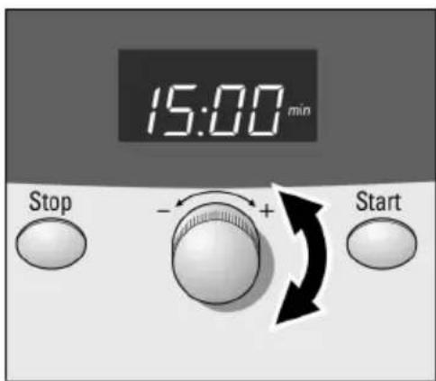 15:00 min Stop - + Start