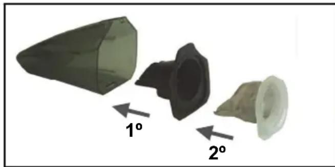 Mx Onda MX-AS2048 - Platzierung des filterhalters, filter und tank - 1