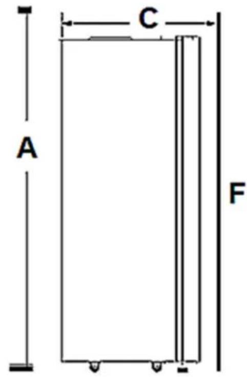 PKM SBS436.4A+NF IX - Space requirement - 2