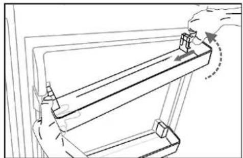 PKM KS165 - HOW TO REMOVE THE DOOR TRAYS: - 1