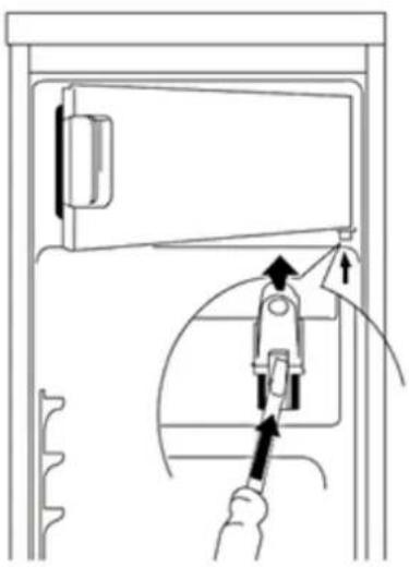 PKM KS117.4A+UB - Change of the hinge position (freezer compartment door, fig.. 6) - 1