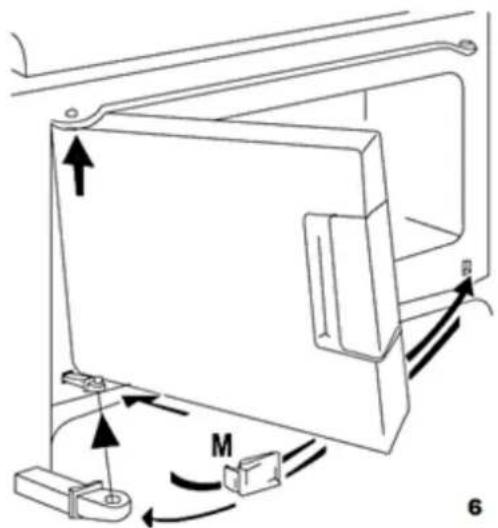 PKM KS117.4A+UB - Change of the hinge position (freezer compartment door, fig.. 6) - 2