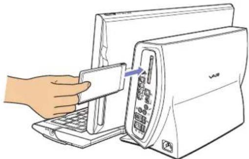 SONY Vaio PCV-W2 - Einsetzen einer PC Card - 1