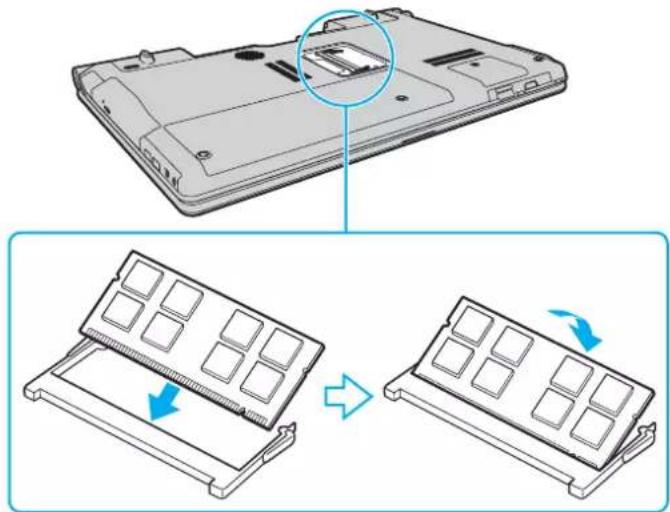 SONY Vaio VGN-AW41ZF - Removing and Installing a Memory Module - 3