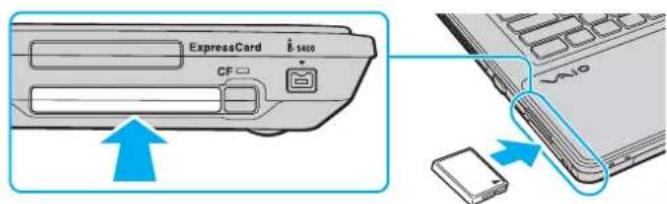 SONY Vaio VGN-AW41ZF - To insert a CF memory card - 1