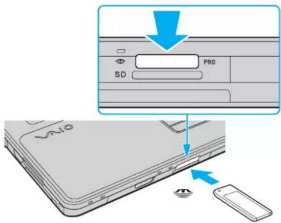SONY Vaio VGN-AW41ZF - Inserting and Removing "Memory Stick" - 2